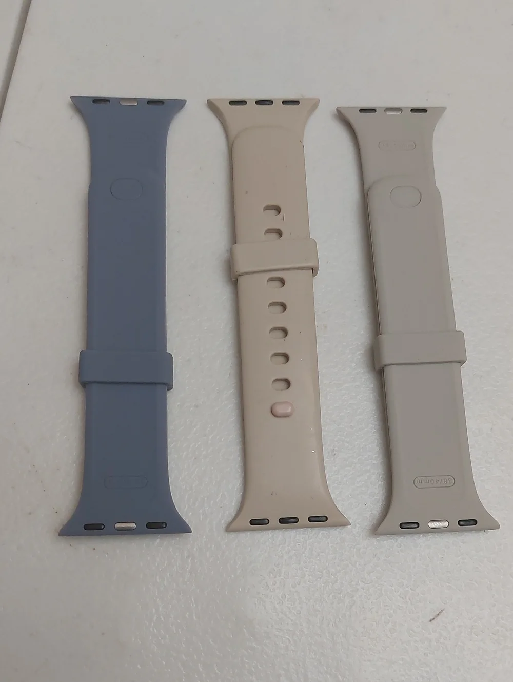 Lot Of 3 38/40mm Silicon Watch Band Compatible With Apple Watch